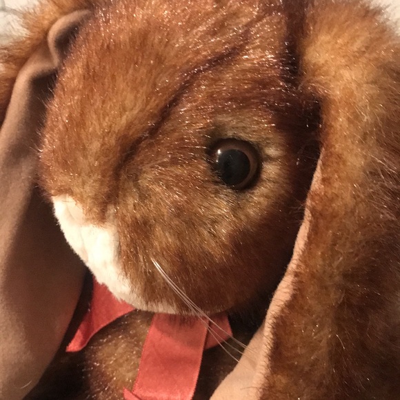 Vintage MJC PurrFection Rabbit Plush Brown Floppy Ears Bunny Stuffed Animal 80s - Picture 4 of 10